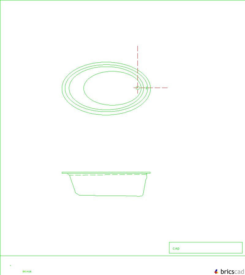 MODEL 2660/2666 TRUE OVAL 69 1/2x41 3/4x19. AIA CAD Details--zipped into WinZip format files for faster downloading.