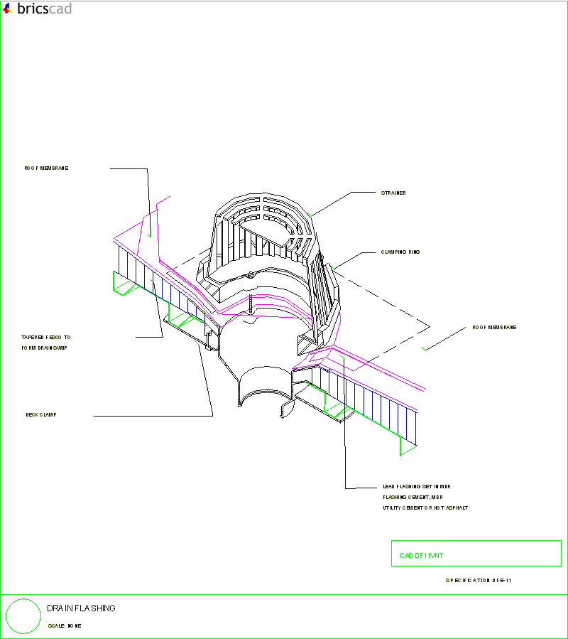 Drain Flashing. AIA CAD Details--zipped into WinZip format files for faster downloading.