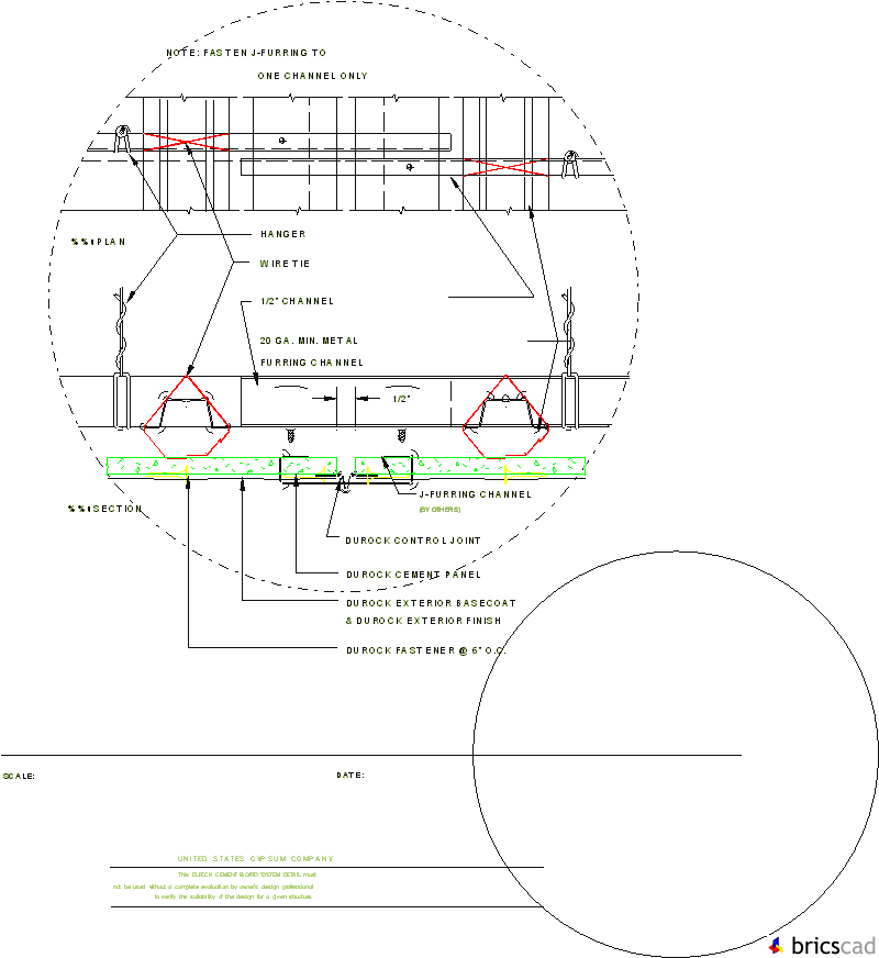 Dur101 Suspended Ceiling Control Joint Aia Cad Details Zipped Into Winzip Format Files For Faster Downloading United States Gypsum Company Usg