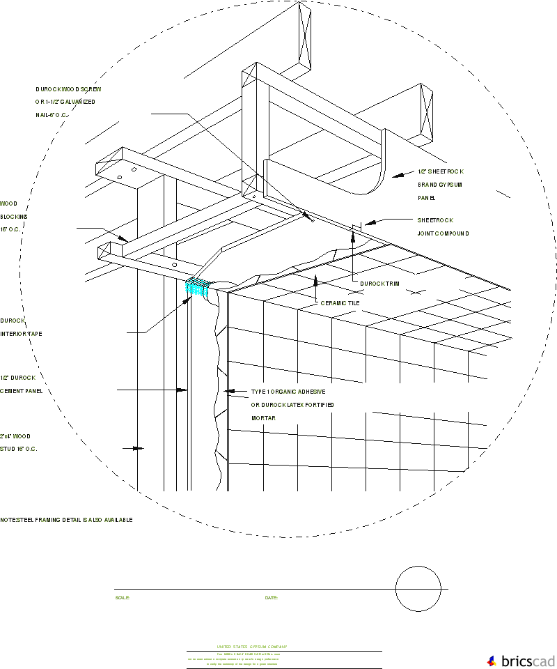 DUR903 - INTERIOR SOFFIT. AIA CAD Details--zipped into WinZip format files for faster downloading.