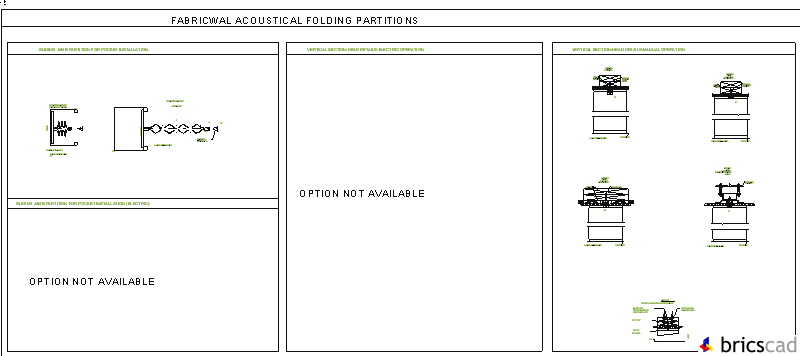 FABRIC-2 Sliding jam partition. AIA CAD Details--zipped into WinZip format files for faster downloading.