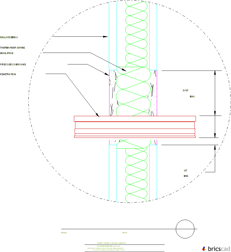 FS205 - WALL PENETRATION. AIA CAD Details--zipped into WinZip format files for faster downloading.