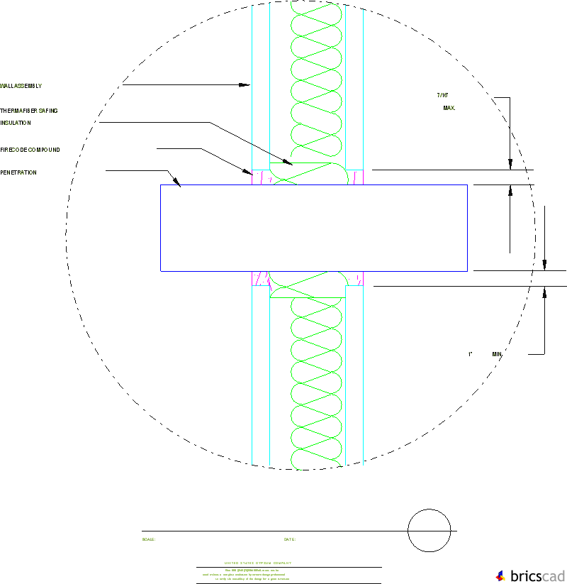 FS206 - WALL PENETRATION. AIA CAD Details--zipped into WinZip format files for faster downloading.