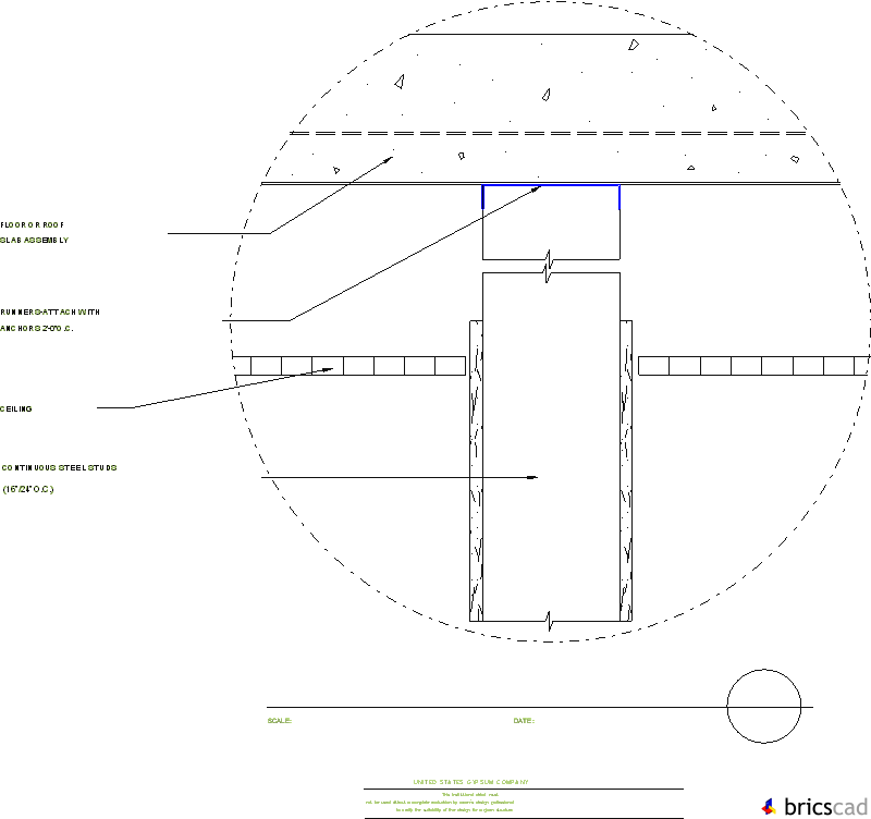 HOSP105 - NON-RATED PARTITION. AIA CAD Details--zipped into WinZip format files for faster downloading.