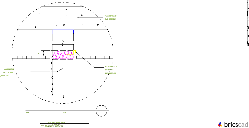 HOSP109 - NON-RATED PARTITION (AT CEILING). AIA CAD Details--zipped into WinZip format files for faster downloading.