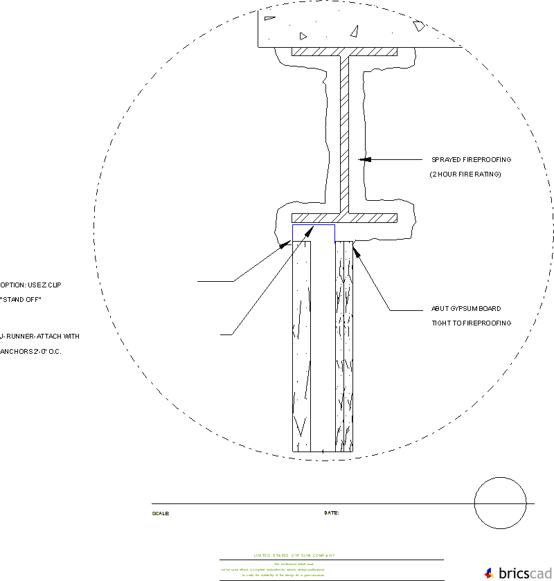 HOSP203 - TWO-HOUR RATED SHAFTWALL. AIA CAD Details--zipped into WinZip format files for faster downloading.