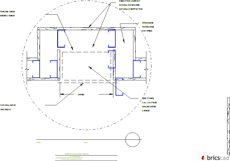 HOSP209 - RECESSED WALL CABINET. AIA CAD Details--zipped into WinZip format files for faster downloading.