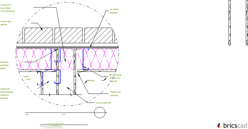 HOSP221 - 2 HOUR FIRE WALL (BETWEEN PATIENT ROOM & STAIR). AIA CAD Details--zipped into WinZip format files for faster downloading.