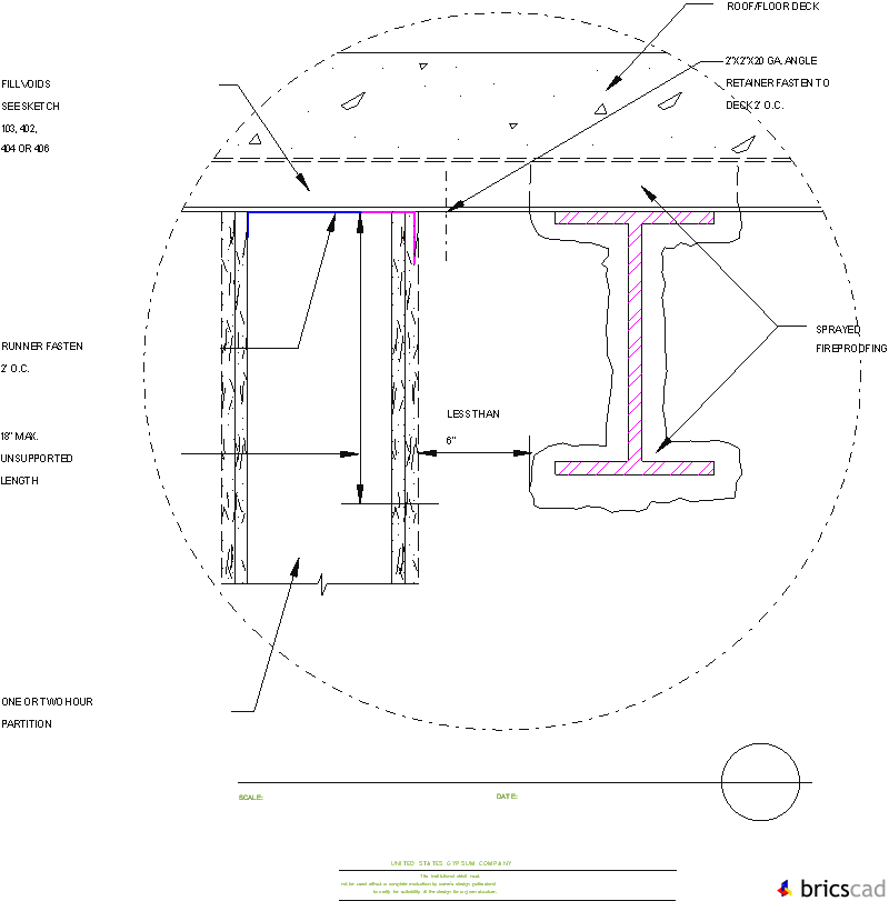 HOSP407 - SMOKE & RATED PARTITION. AIA CAD Details--zipped into WinZip format files for faster downloading.