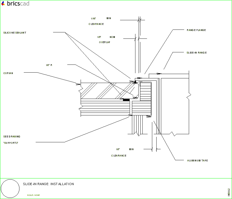 How to insulate a slide in range cutout.. AIA CAD Detailszipped into