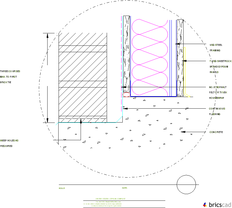 LSF301  - FOUNDATION DETAIL. AIA CAD Details--zipped into WinZip format files for faster downloading.