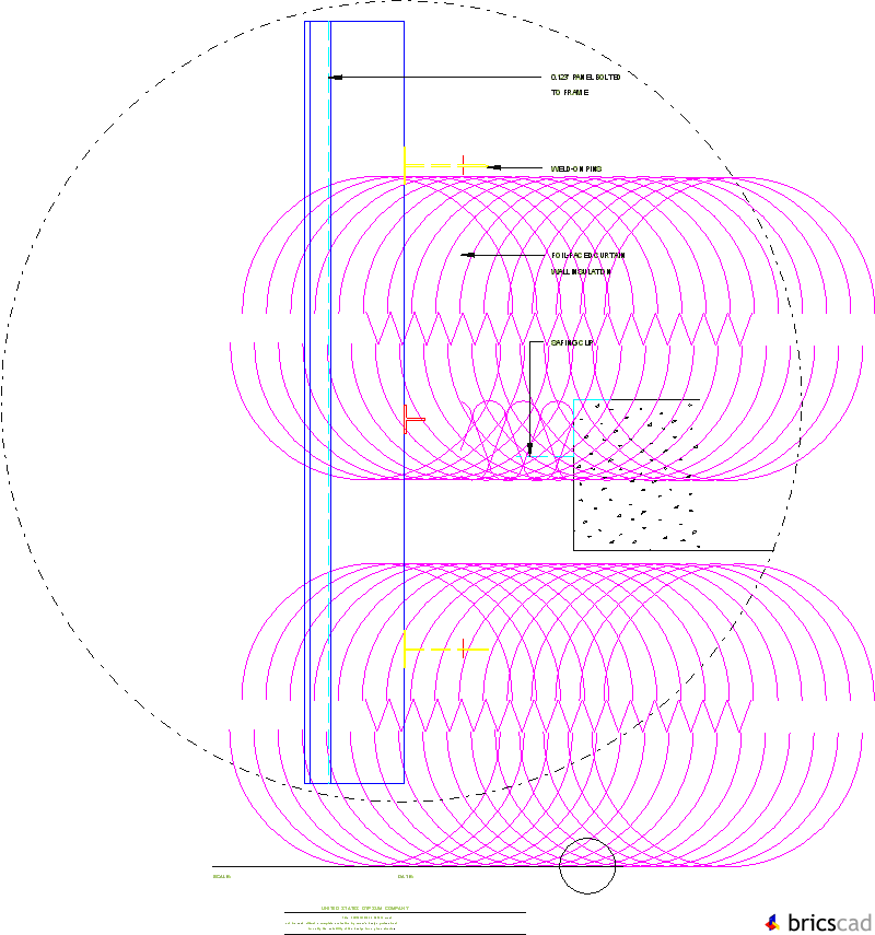 LSIS202 - CURTAIN WALL (ALUMINUM SPANDREL). AIA CAD Details--zipped into WinZip format files for faster downloading.