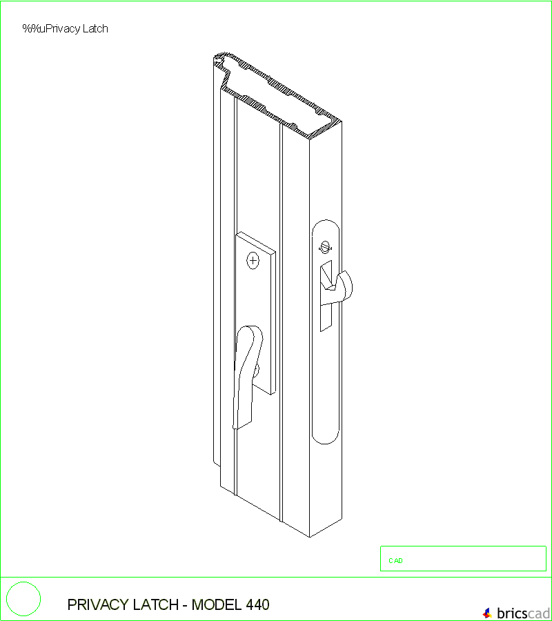 Privacy Latch Model 440. AIA CAD Details--zipped into WinZip format files for faster downloading.