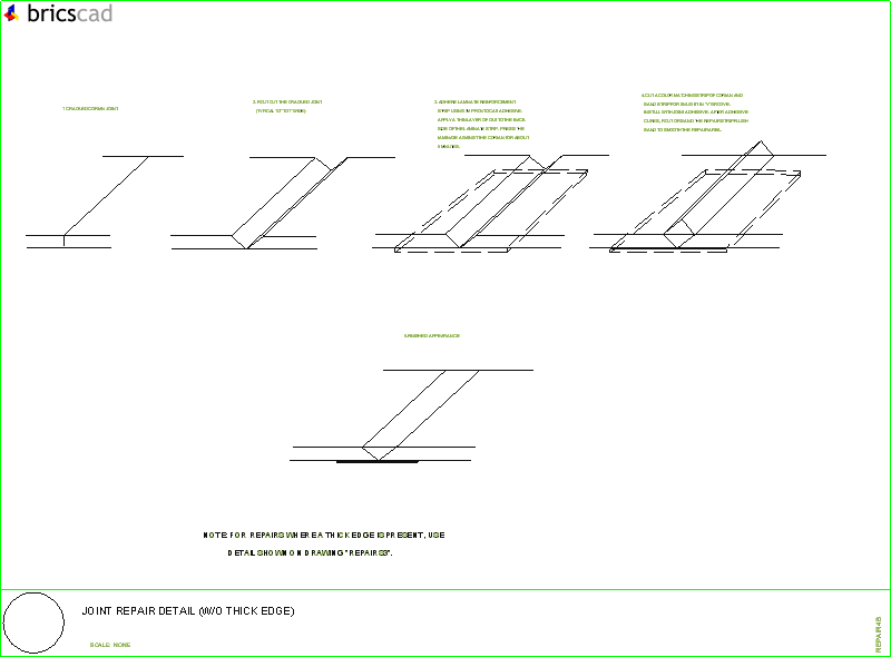 How To Repair A Cracked Joint W O Thick Edge Aia Cad Details