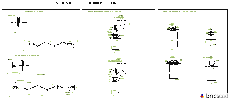 SCALE8-3 Double-end post partition. AIA CAD Details--zipped into WinZip format files for faster downloading.