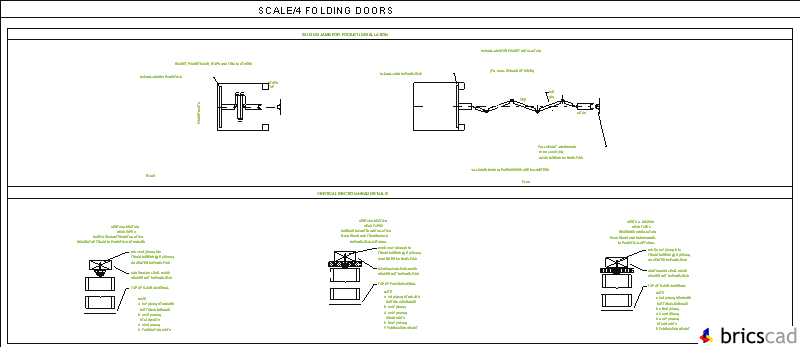 SCL4-2 Sliding jamb door - pocket installation. AIA CAD Details--zipped into WinZip format files for faster downloading.