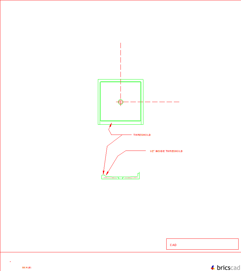 BARRIER FREE SHOWER RECEPTOR -  MODEL 400. AIA CAD Details--zipped into WinZip format files for faster downloading.