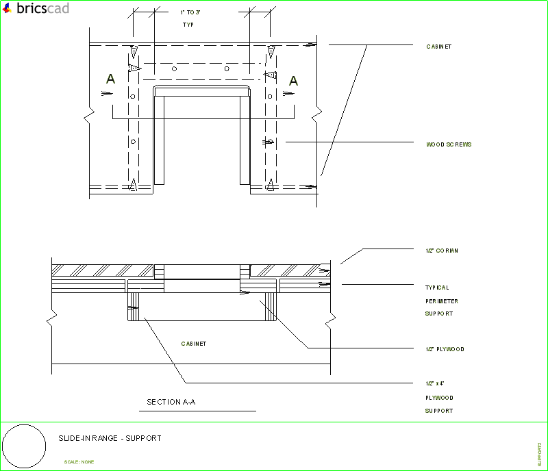 How to install a slidein range.. AIA CAD Detailszipped into WinZip