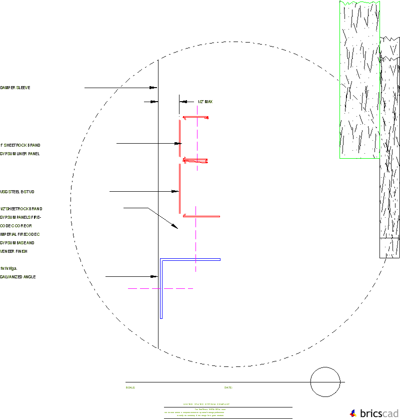 SW206  -  1 1/2 HR FIRE DAMPER. AIA CAD Details--zipped into WinZip format files for faster downloading.