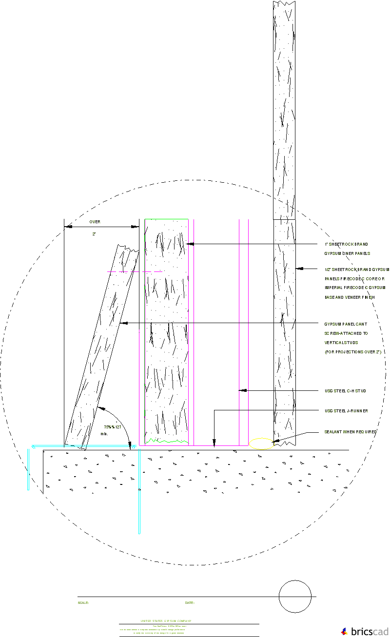 SW301  -  BASE SECTION. AIA CAD Details--zipped into WinZip format files for faster downloading.