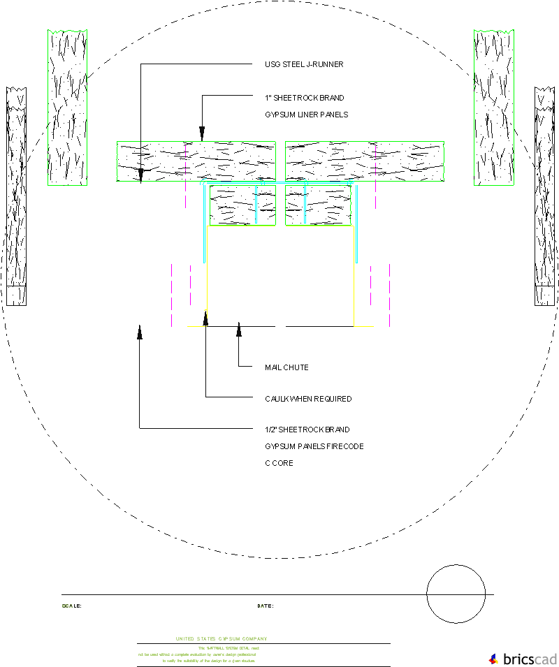 SW702  -  MAIL CHUTE. AIA CAD Details--zipped into WinZip format files for faster downloading.