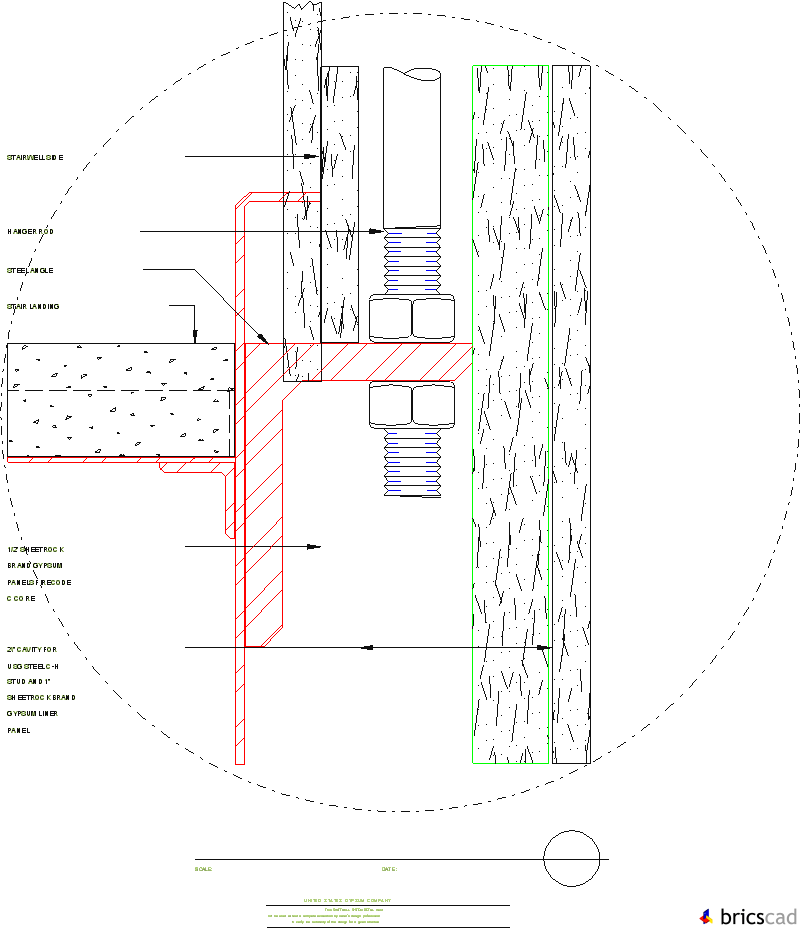 SW802  -  STAIR HANGER. AIA CAD Details--zipped into WinZip format files for faster downloading.