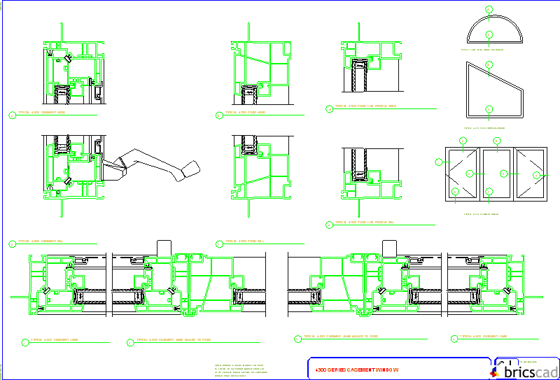 4300 Casement. AIA CAD Details--zipped into WinZip format files for faster downloading.