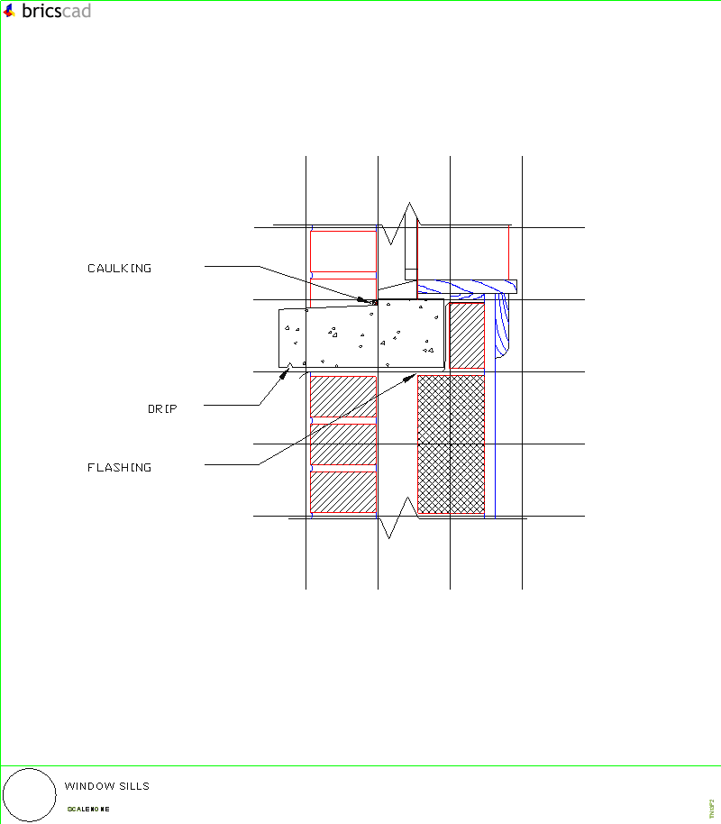 Window Sills. AIA CAD Details--zipped into WinZip format files for faster downloading.