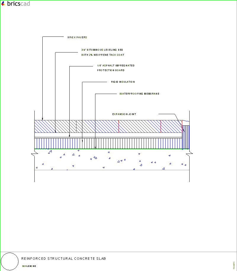 Reinforced Structural Concrete Slab. AIA CAD Details--zipped into WinZip format files for faster downloading.