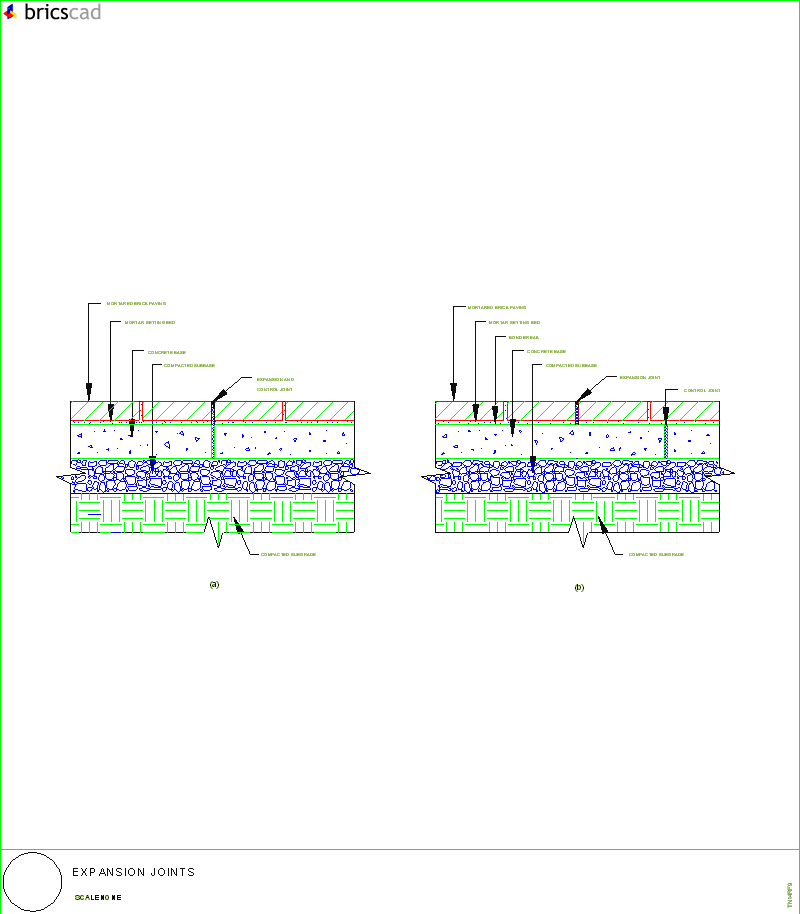 Expansion Joints. AIA CAD Details--zipped into WinZip format files for faster downloading.