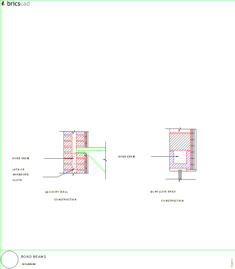 Bond Beams. AIA CAD Details--zipped into WinZip format files for faster downloading.