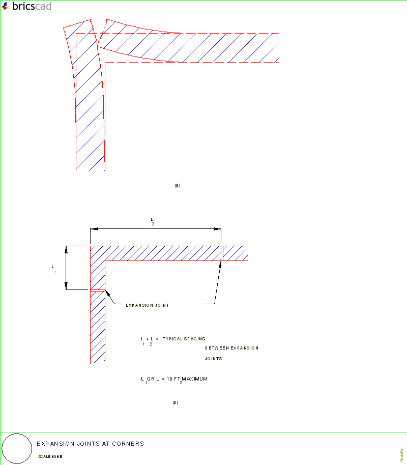 Expansion Joints at Corners. AIA CAD Details--zipped into WinZip format files for faster downloading.
