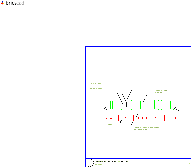 Expansion and Control Joint Detail. AIA CAD Details--zipped into WinZip format files for faster downloading.