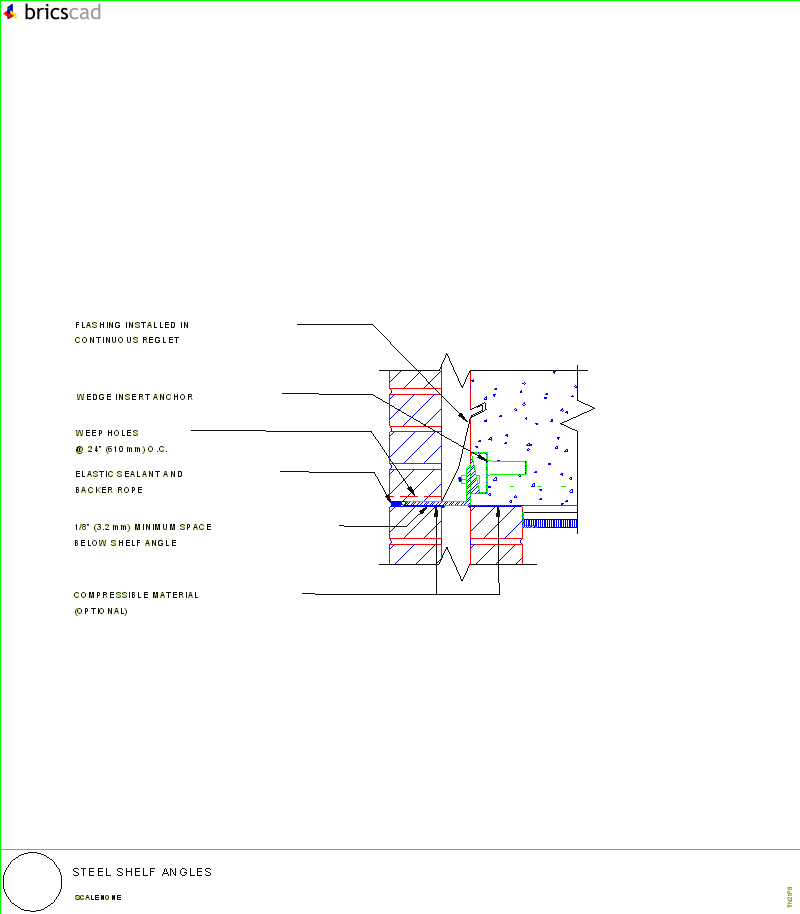 Steel Shelf Angles. AIA CAD Details--zipped into WinZip format files for faster downloading.