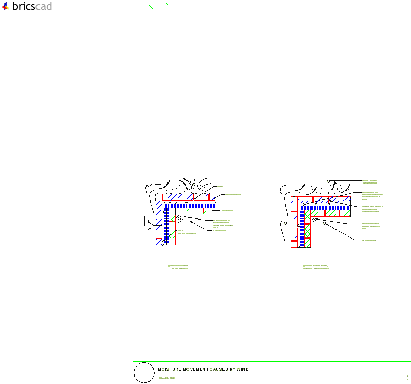 Moisture Movement Caused by Wind. AIA CAD Details--zipped into WinZip format files for faster downloading.