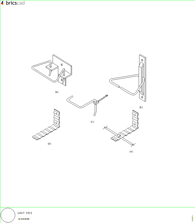 Unit Ties. AIA CAD Details--zipped into WinZip format files for faster downloading.