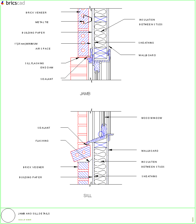 Jamb and Sill Details. AIA CAD Details--zipped into WinZip format files for faster downloading.