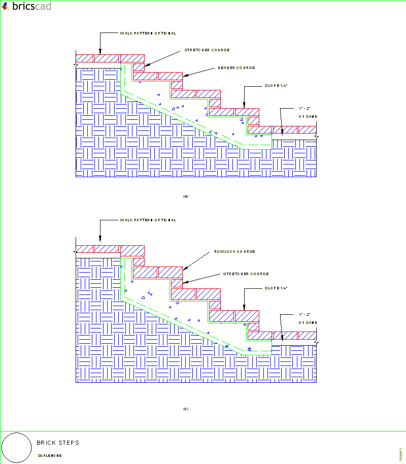 Brick Steps. AIA CAD Details--zipped into WinZip format files for faster downloading.