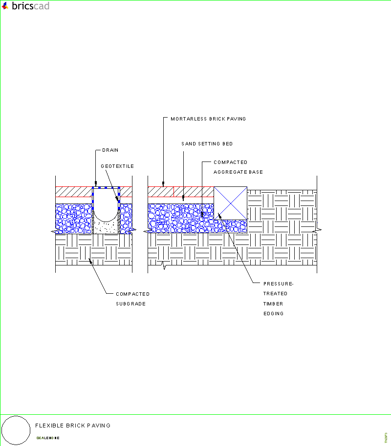 Flexible Brick Paving. AIA CAD Details--zipped into WinZip format files for faster downloading.