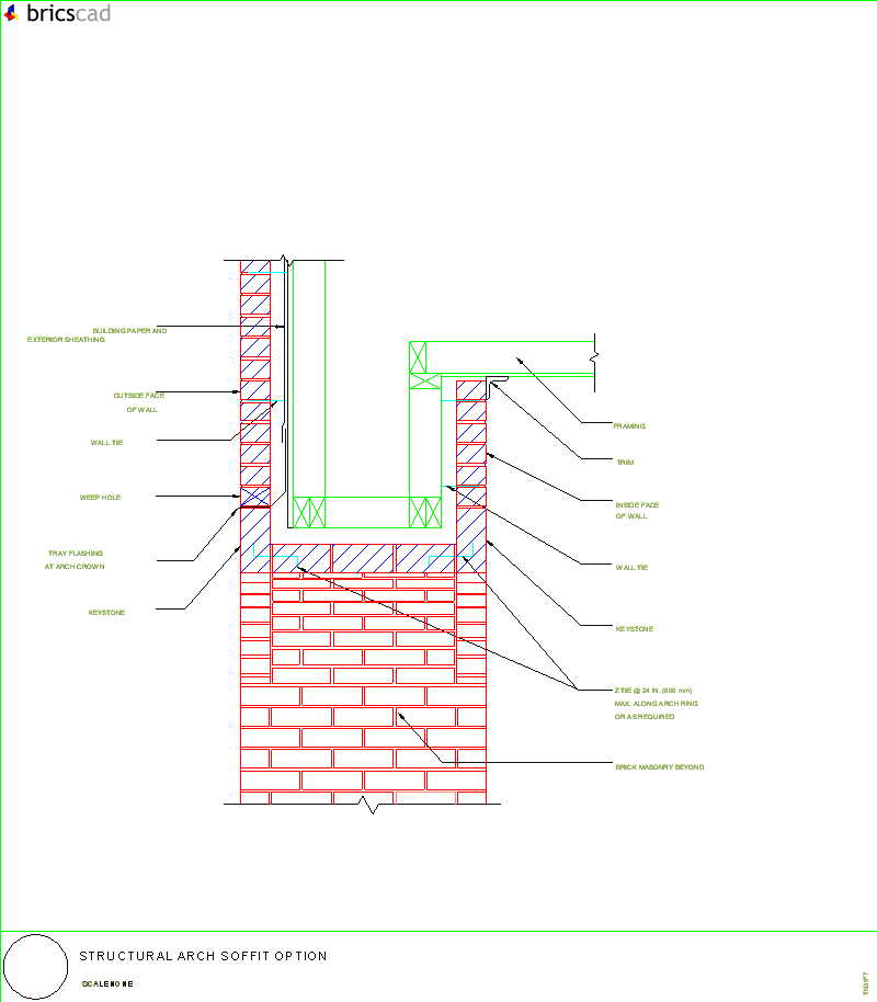 Structural Arch Soffit Option. AIA CAD Details--zipped into WinZip format files for faster downloading.