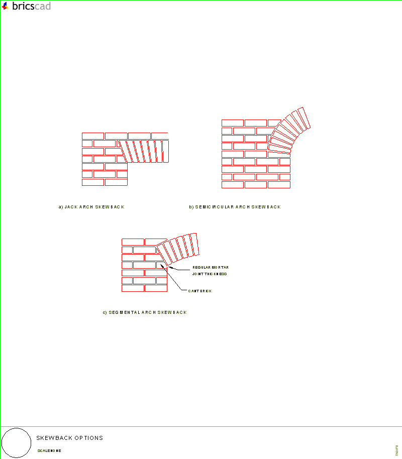 Skewback Options. AIA CAD Details--zipped into WinZip format files for faster downloading.