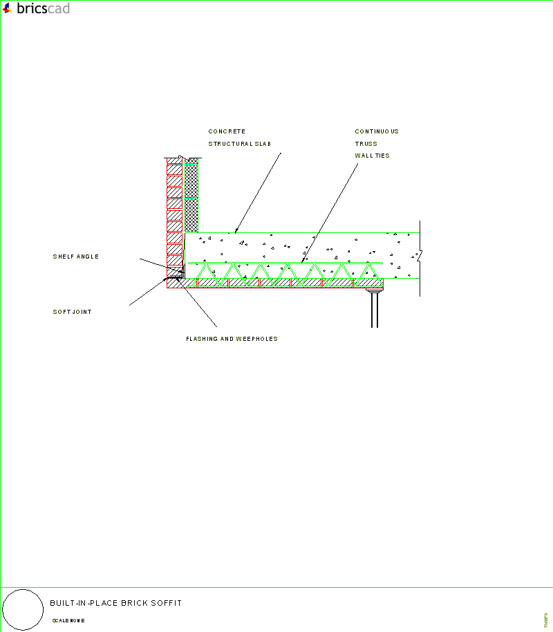 Built-in-Place Brick Soffit. AIA CAD Details--zipped into WinZip format files for faster downloading.