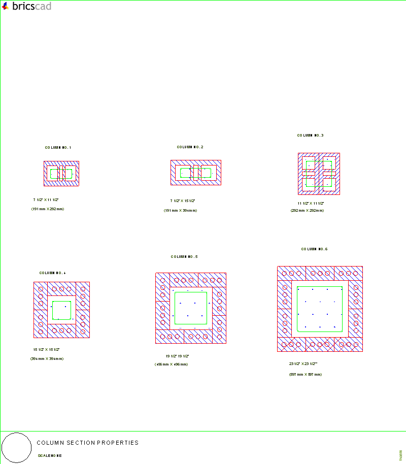 Column Section Properties. AIA CAD Details--zipped into WinZip format files for faster downloading.