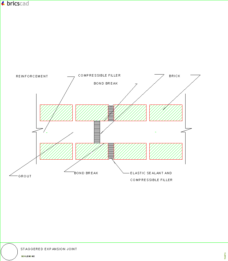 Staggered Expansion Joint. AIA CAD Details--zipped into WinZip format files for faster downloading.