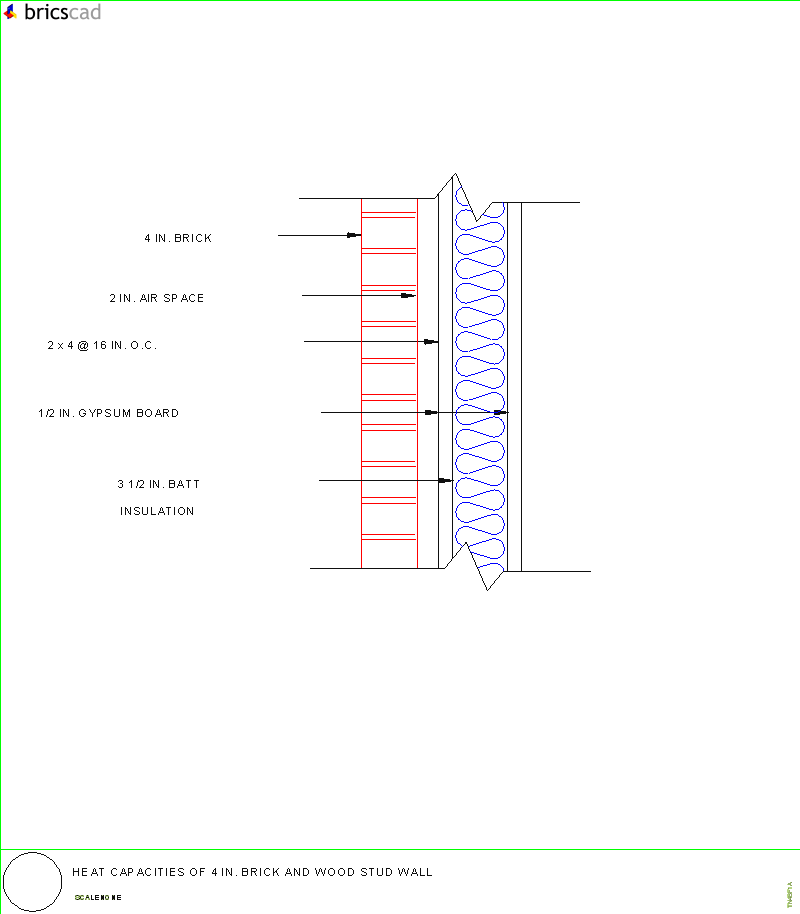 Heat Capacities of Several Brick Walls. AIA CAD Details--zipped into WinZip format files for faster downloading.