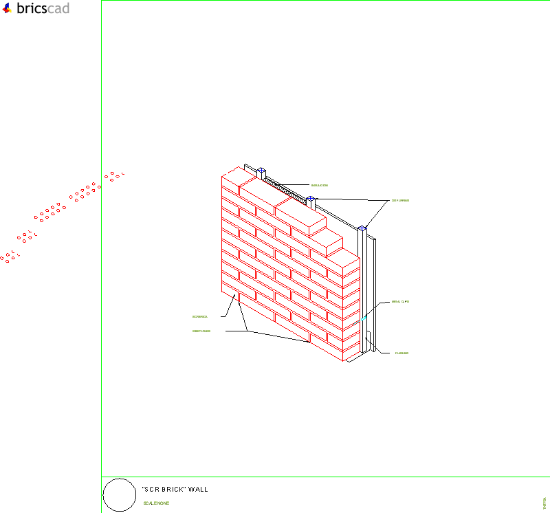 SCR Brick Wall. AIA CAD Details--zipped into WinZip format files for faster downloading.