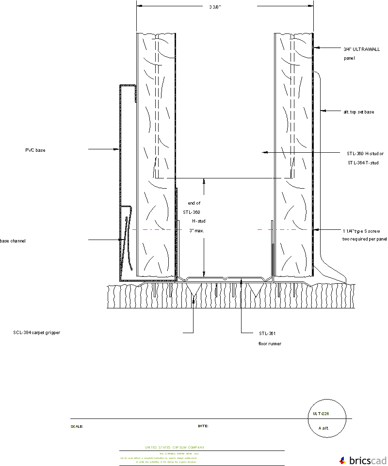 ULT226 FLOOR ATTACHMENT A(alt.). AIA CAD Details--zipped into WinZip format files for faster downloading.