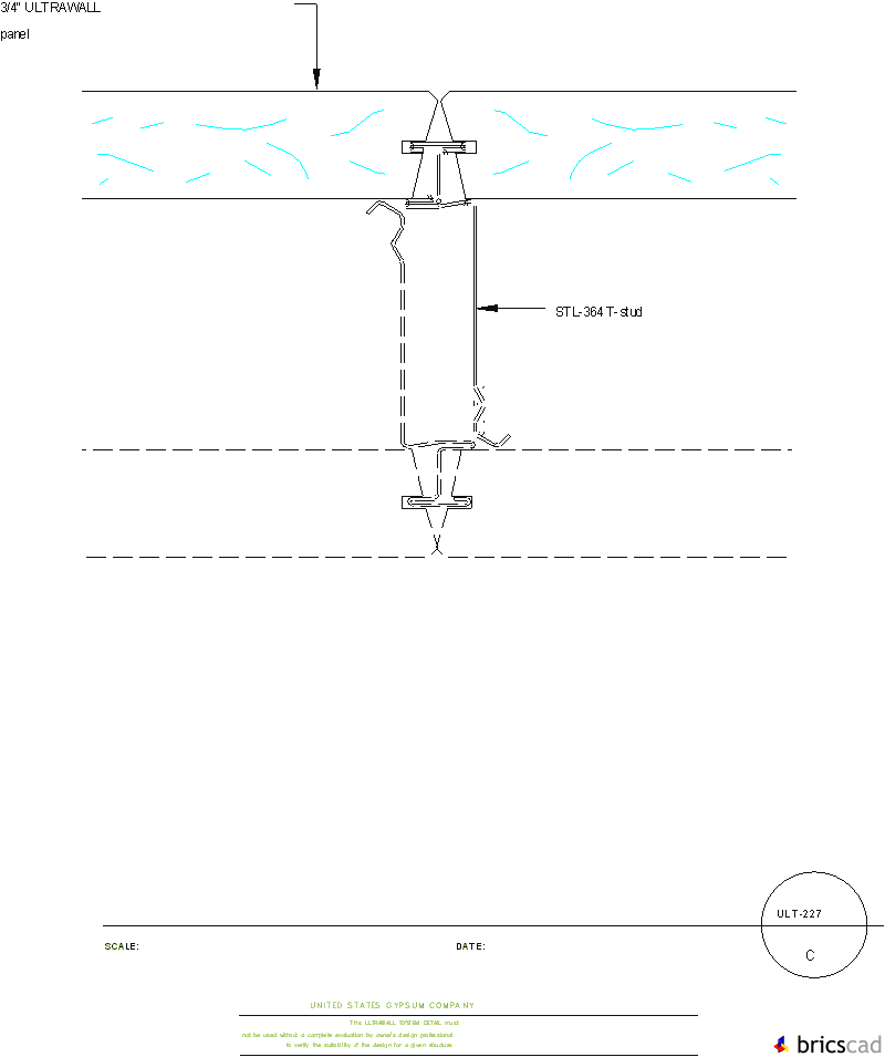 ULT227 STUD ASSEMBLY C. AIA CAD Details--zipped into WinZip format files for faster downloading.