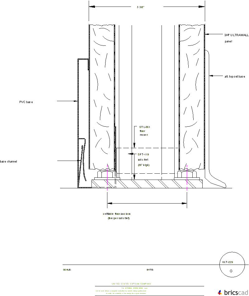 ULT229 WALL ASSEMBLY G. AIA CAD Details--zipped into WinZip format files for faster downloading.