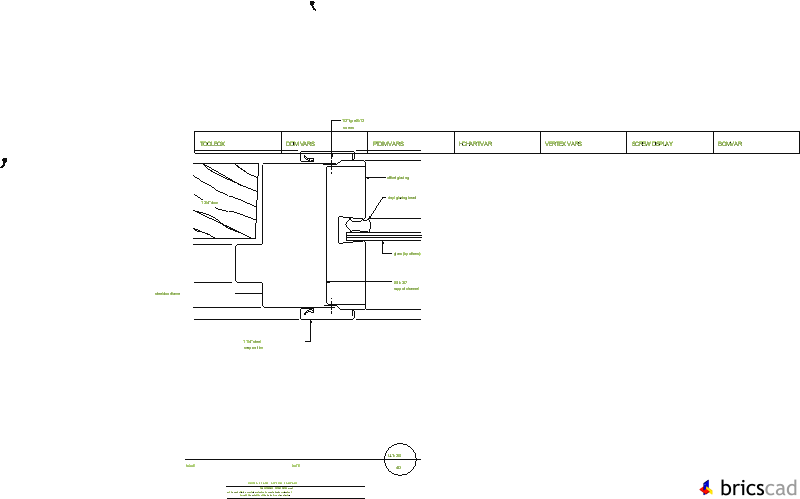 ULT260 DOOR FRAME GLAZING 4D. AIA CAD Details--zipped into WinZip format files for faster downloading.